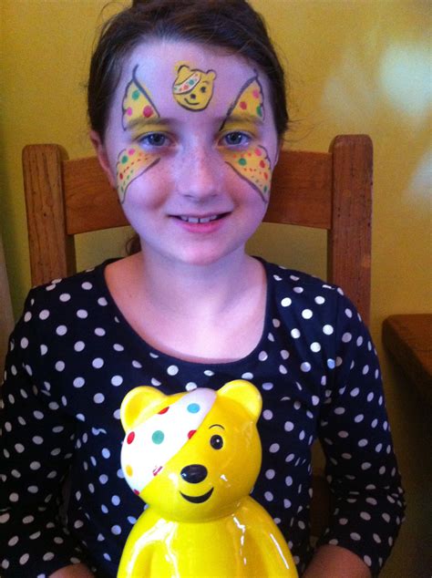 Pudsey Bear face painting | Vintage circus party, Bear face paint, Face ...