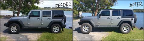 Before and After Pics of Jeep Wrangler with 2.5 inch AEV lift, Silver Pintler Wheels, Coopers ST ...