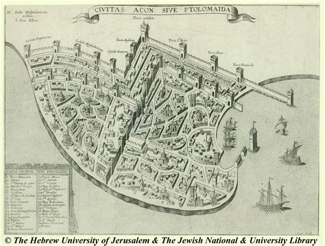 Map of Akko (aka Acre), Israel, ~1500 : r/papertowns