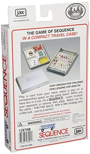 Jax Travel SEQUENCE - The Exciting Strategy Game in a Compact Travel Case! , White | Pricepulse