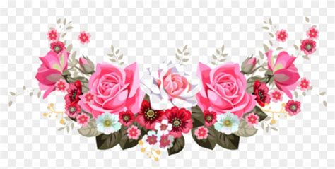 Floral Header - Bright Pink Flower Corner Border Png - Free Transparent PNG Clipart Images Download