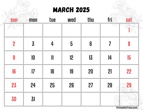 Calendar March 2025 Pdf - cyndy sissie