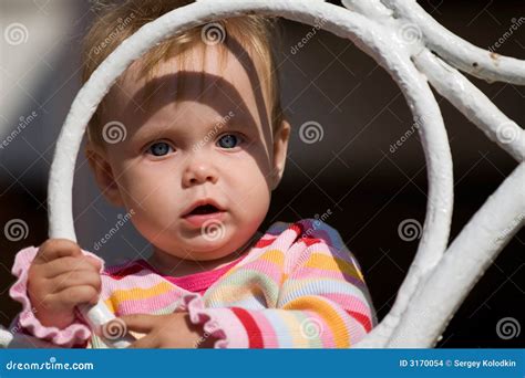 Kid and city stock photo. Image of cute, fence, toddler - 3170054