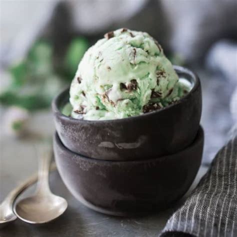 Mint Chocolate Chip Ice Cream: easy, no-churn recipe -Baking a Moment