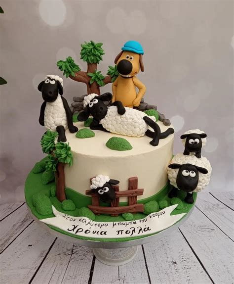 Shaun the sheep birthday cake - Decorated Cake by Evdokia - CakesDecor