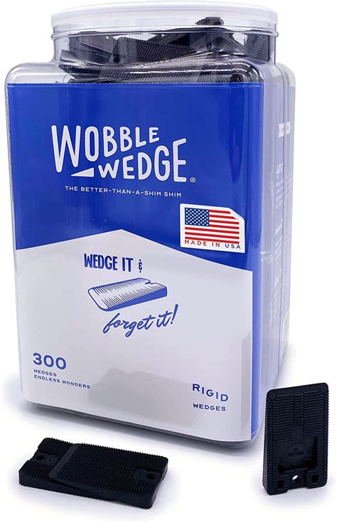 Wobble Wedges Rigid Plastic Shims, 300 Pack - Multi-Purpose Shim Wedges for Home Improvement ...