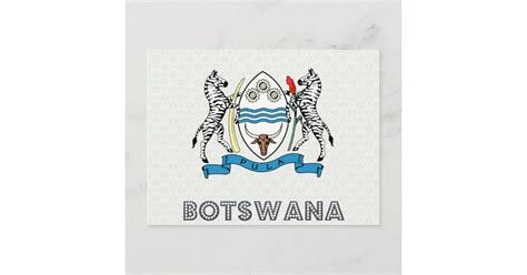 Botswana Coat of Arms Postcard | Zazzle