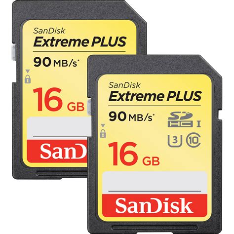 SanDisk 16GB Extreme PLUS UHS-I SDHC Memory SDSDXSF-016G-GNCI2