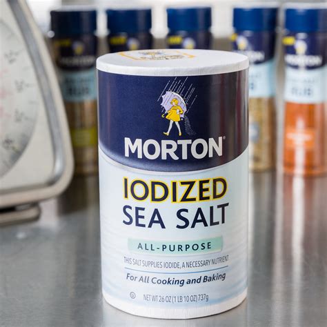 Morton 26 oz. All-Purpose Iodized Sea Salt - 12/Case