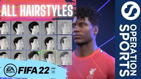 FIFA 22 - All Hairstyles and Hair Colors for Create A Player - YouTube