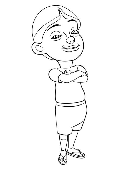 Mei Mei from Upin and Ipin Coloring Page - Free Printable Coloring Pages for Kids