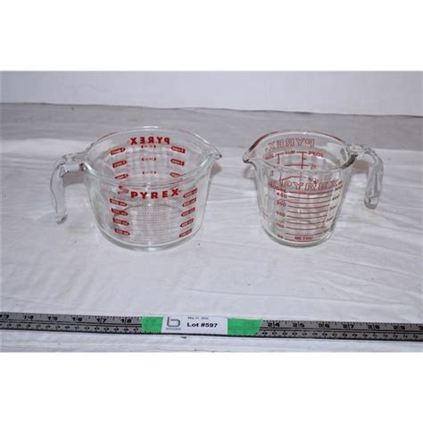 Pyrex measuring cups (2)