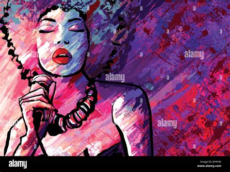 Woman rock singer Stock Vector Images - Alamy