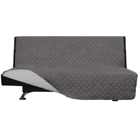 Easy-Going Futon Reversible Sofa Slipcover Water Resistant Couch Cover(Futon, Gray/Light Gray ...