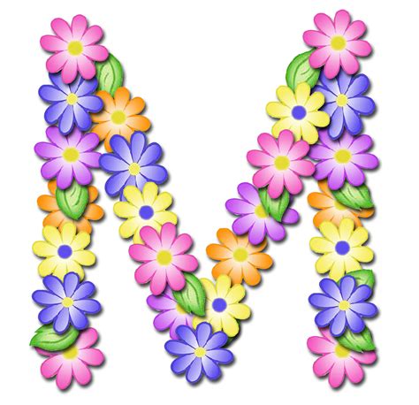 Floral letters, Flower alphabet, Flower letters