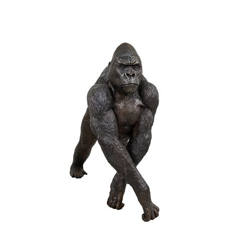 Bronze Small Silverback Gorilla Sculpture - Metropolitan Galleries Inc.