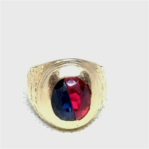 Possible Marine Corps Ring , 10k Gold Hallmarked - Gem