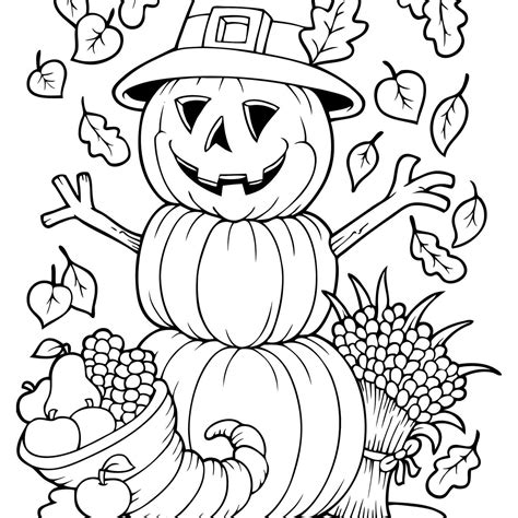 Autumn Pumpkin Coloring Pages Coloring Pages