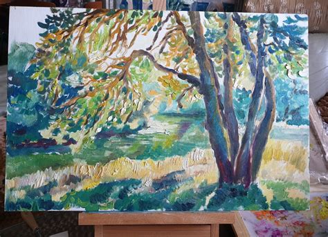 Willow tree Painting Original Oil 23 by 15 Canvas Tree of | Etsy