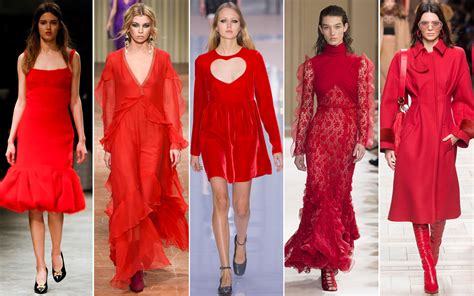 The color red is a hot trend at the Fall Winter 2017-18 shows