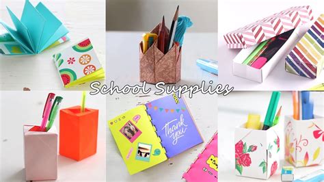 6 Cool DIY School Supplies | Stationery Ideas - YouTube