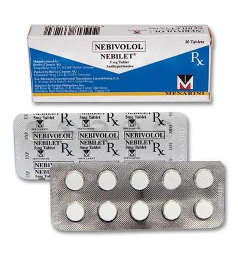 NEBILET Nebivolol Hydrochloride 5mg Tablet 30's price in the ...