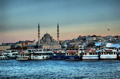 Cruise on the Bosphorus. Sunset. Golden Horn. (Istanbul Turkey ...