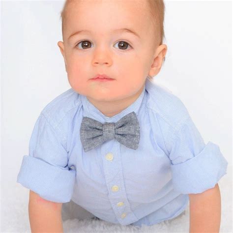 Navy Chambray | Baby bowtie, Toddler bow ties, Custom baby gifts