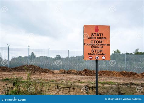 Robeznieki, Latvia - September 14, 2022: Latvia - Belarus Border, Where ...