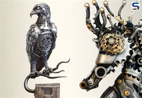 Architectural Artwork ideas | Recycled Metal Made into Art Sculptures