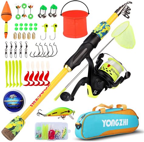 YONGZHI Kids Fishing Pole Portable Telescopic Fishing Rod and Reel ...