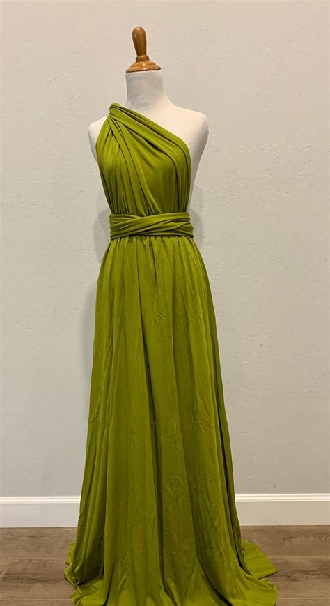 Avocado Green Bridesmaid Dress Infinity Dress Wrap Dress - Etsy