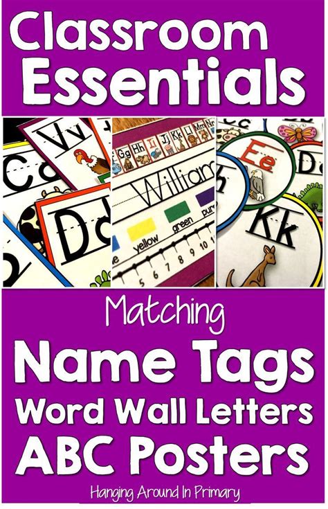 Use resources that are student friendly. Name tags, alphabet posters and word wall headers that ...