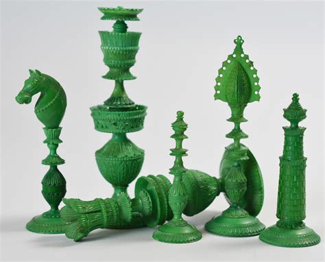 REF1783 Fine Southern Indian chess set - Antique Chess Shop