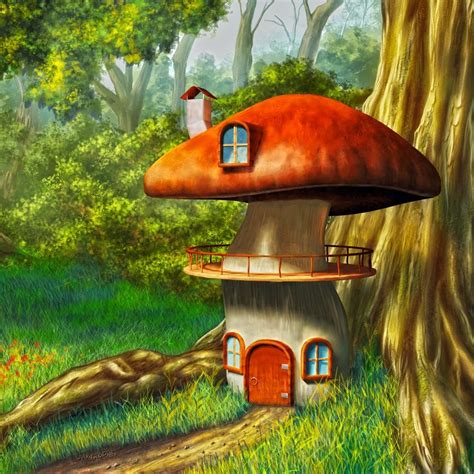 House Drawing Ideas Mushroom - Mushroom Houses | Dale Sylvia