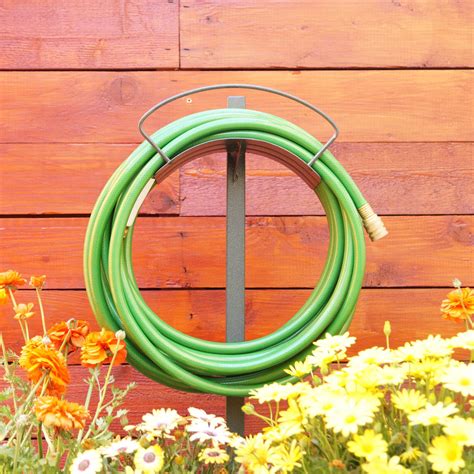 Yard Butler Heavy Duty Metal Free Standing In-Ground Outdoor Hose ...