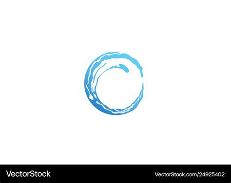 Creative blue circle logo Royalty Free Vector Image