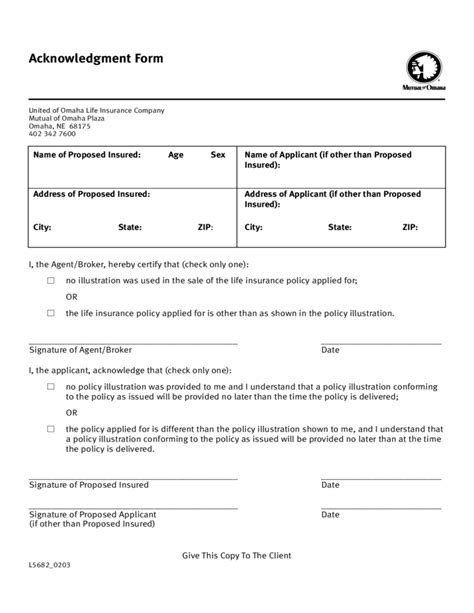 Life Insurance Application Form Template Free Download