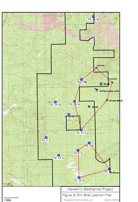 GDR: Validation of Innovative Exploration Technologies for Newberry Volcano: Drill Site Location Map