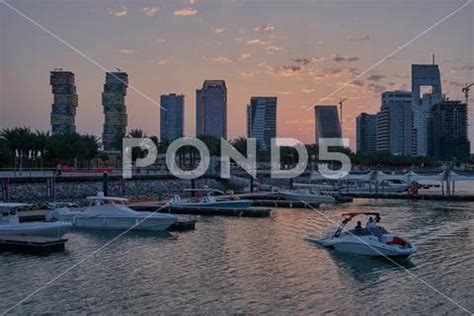 Lusail marina in Lusail city, Qatar sunset view ~ Premium Photo #234330989