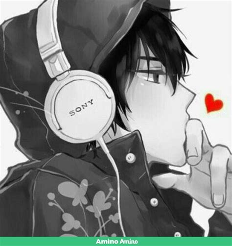 Anime Boy Fluffy Hair Pfp Anime Boy Eyes Hoodie Headphones | Images and Photos finder