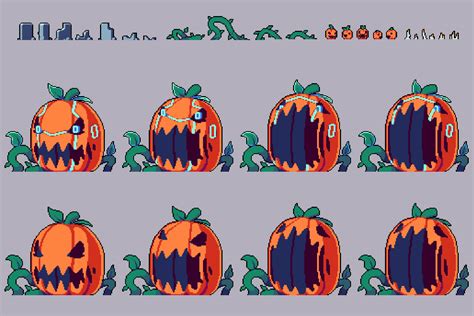 Free Halloween Character Pixel Art Pack - CraftPix.net