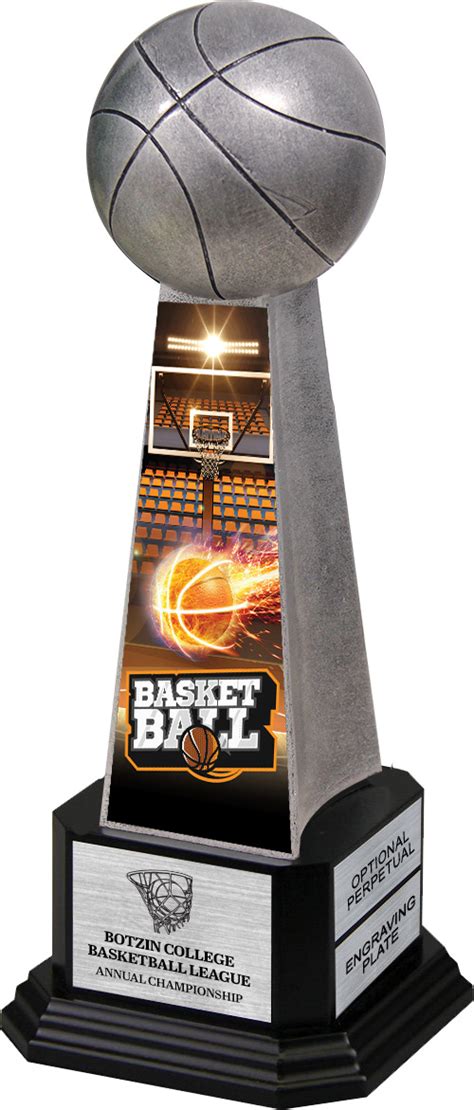 Championship Basketball Trophies on Monument Bases