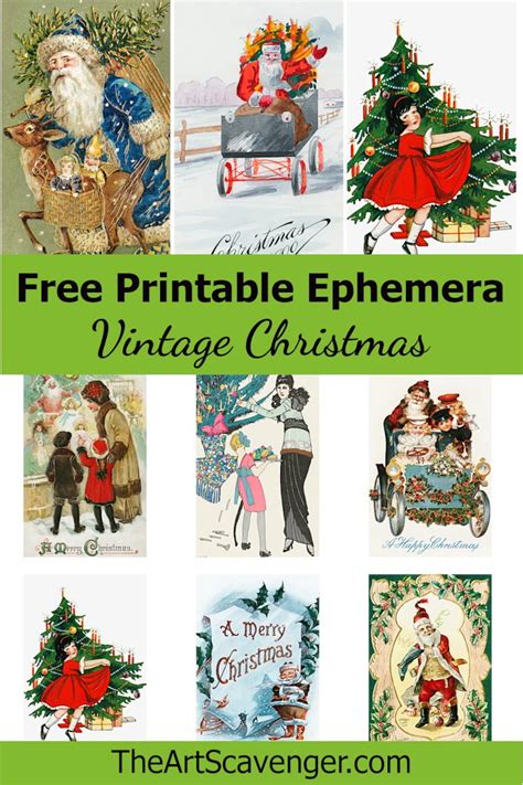 Free Vintage Christmas Ephemera Collage Sheet Printables — The Art Scavenger