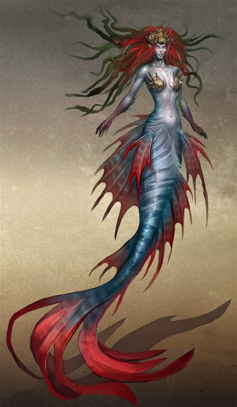 She Creature Mermaid | Artwork of the Heroes VI mermaid, another neutral elite creature once ...