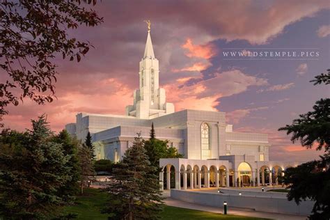 Bountiful Temple Pastel Sunset Southwest - LDS Temple Pictures