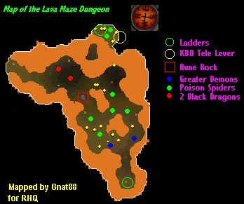 Lava Maze Dungeon Map - RuneScape Guide - RuneHQ