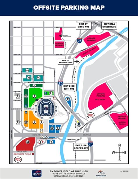 Empower Field at Mile High Parking 2024: Denver Broncos Stadium - SeatGraph