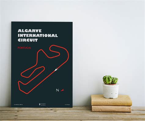 Portimao Race Track Map F1 Poster Minimalist Glow Effect Portugal GP ...