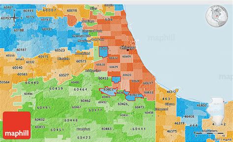 Political Shades 3D Map of ZIP Codes Starting with 608